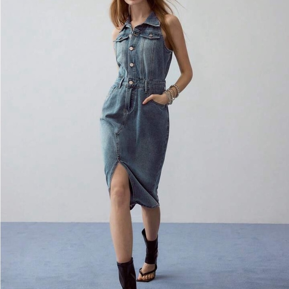 MOTF DenjmMidi Dress Sleeveless Casual